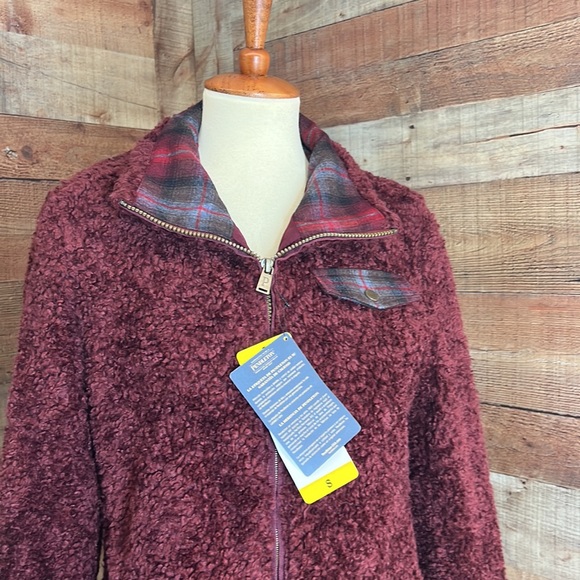 PENDELETON Maroon Teddy Zipper Front Jacket NWT Sz Small - Picture 2 of 12